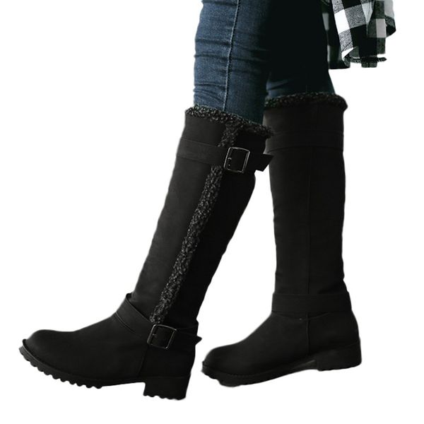 sagace boots women casual over the knee boots shoes winter women female buckle round toe shoes warm snow mujer 1dec4, Black
sagace boots women casual over the knee boots shoes winter women female buckle round toe shoes warm snow mujer 1dec4, Black