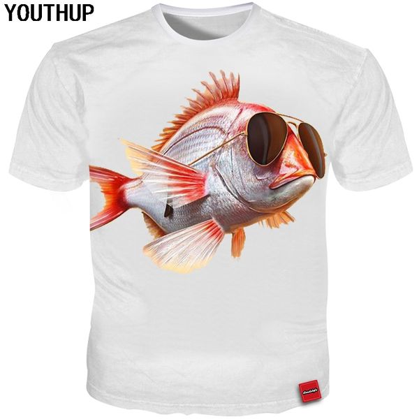youthup 2018 summer men t shirts glasses fish 3d print funny t shirt men casual cool tees plus size 4xl 3d shirt streetwear, White;black
youthup 2018 summer men t shirts glasses fish 3d print funny t shirt men casual cool tees plus size 4xl 3d shirt streetwear, White;black