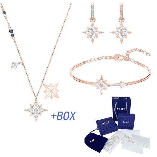 swa 2019 mulier new fashion romantic jewelry girl gift crystal star earrings necklace bracelet 5494337 5494352 5494338, Silver
swa 2019 mulier new fashion romantic jewelry girl gift crystal star earrings necklace bracelet 5494337 5494352 5494338, Silver