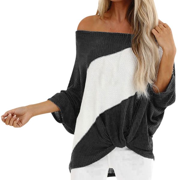 winter fashion waffle knitted jumper sweater patchwork warm bottom casual female womens long sleeve blusas pullover, White;black
winter fashion waffle knitted jumper sweater patchwork warm bottom casual female womens long sleeve blusas pullover, White;black