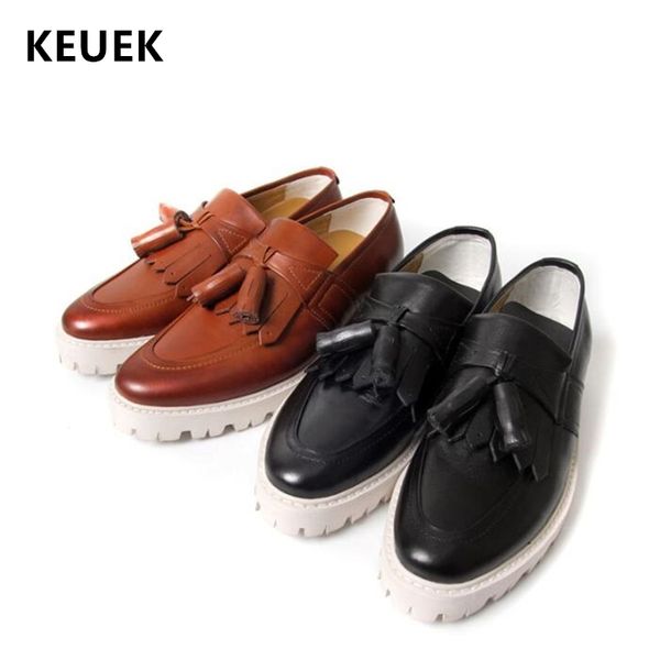 men flats slip-on flat platform casual leather shoes british style tassel oxfords shoes genuine leather male loafers 02c, Black
men flats slip-on flat platform casual leather shoes british style tassel oxfords shoes genuine leather male loafers 02c, Black
