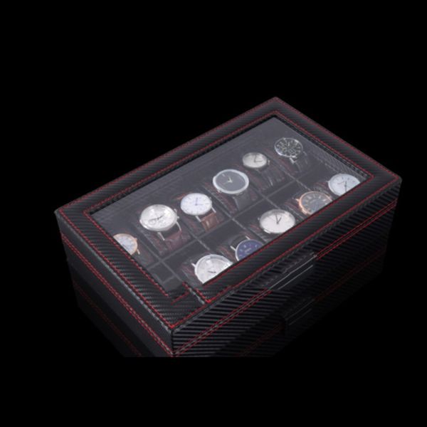 luxury version of carbon fiber 12-bit watch storage box 12 pack pu watch box, Black;blue
luxury version of carbon fiber 12-bit watch storage box 12 pack pu watch box, Black;blue