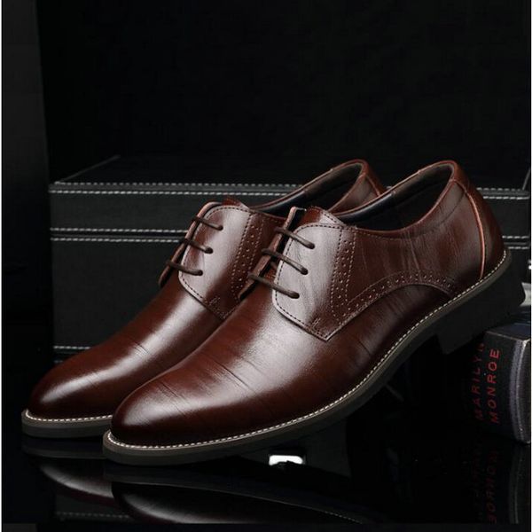 mens genuine leather shoes men's dress shoes business wedding shoes oxfords lace up pointed toe flats big size 38-45, Black
mens genuine leather shoes men's dress shoes business wedding shoes oxfords lace up pointed toe flats big size 38-45, Black