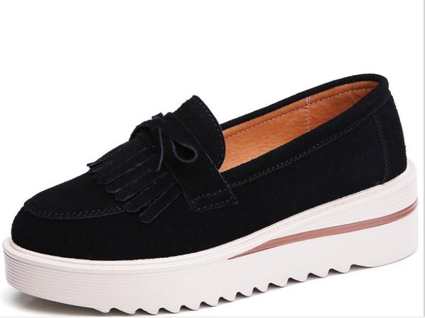 fashion women shoes sneaker ballet cow suede leather flat platform woman shoes slip on female women's loafers leisure, Black
fashion women shoes sneaker ballet cow suede leather flat platform woman shoes slip on female women's loafers leisure, Black