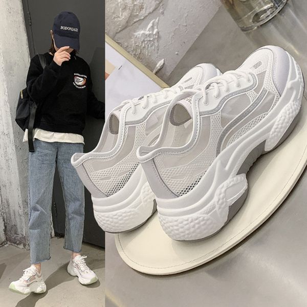 single shoes women 2020 spring autumn new thick bottom sports shoes women comfortable breathable mesh casual running, Black
single shoes women 2020 spring autumn new thick bottom sports shoes women comfortable breathable mesh casual running, Black