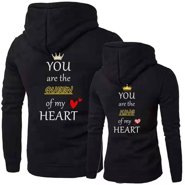 couples king / queen of my heart printed hooded couple sweater long sleeve casual valentine's sweater, Blue
couples king / queen of my heart printed hooded couple sweater long sleeve casual valentine's sweater, Blue