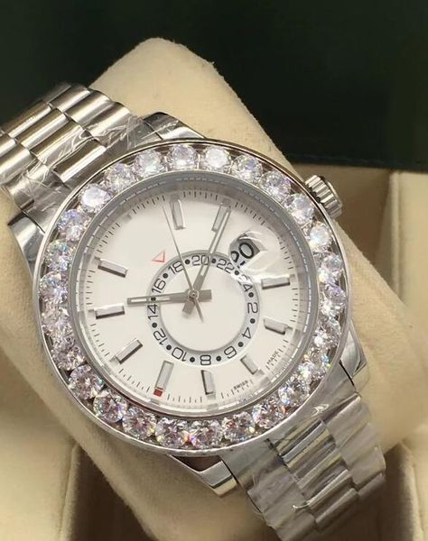 quality 44mm high shipping white dial mechanical date gmt working automatic sky-dweller bezel stainless steel diamond big mens wat brvc, Slivery;brown
quality 44mm high shipping white dial mechanical date gmt working automatic sky-dweller bezel stainless steel diamond big mens wat brvc, Slivery;brown