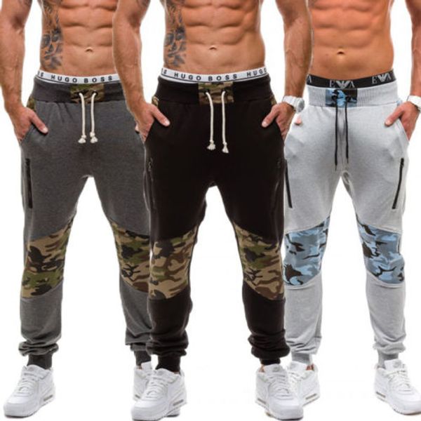 men's sweatpants long pants 2018 new casual harem camouflage patchwork long pants pencil, Black
men's sweatpants long pants 2018 new casual harem camouflage patchwork long pants pencil, Black