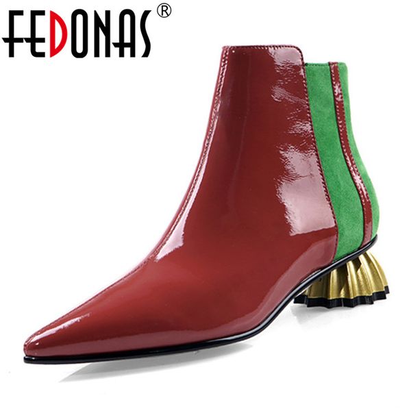 fedonas 2020 autumn winter women side zipper ankle boots short boots genuine leather fashion party dancing shoes woman, Black
fedonas 2020 autumn winter women side zipper ankle boots short boots genuine leather fashion party dancing shoes woman, Black