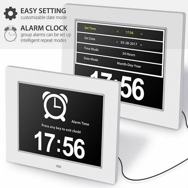 8-inch digital calendar day clock large letter led alarm multifunction clock dc120
8-inch digital calendar day clock large letter led alarm multifunction clock dc120