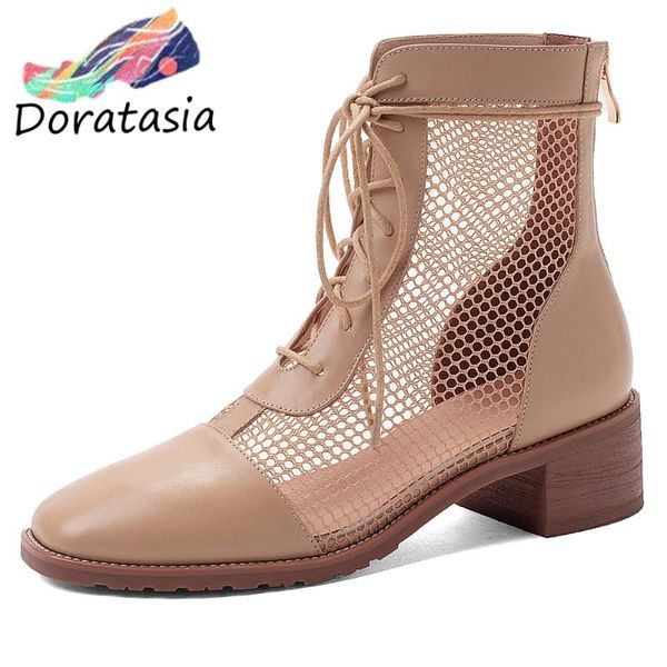 doratasia women round toe flock square heel mid calf shoes lace up summer casual boots women hollow out boots, Black
doratasia women round toe flock square heel mid calf shoes lace up summer casual boots women hollow out boots, Black