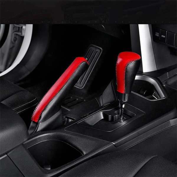 car hand-sewn leather gear cover + hand brake cover decoration protection for rav4 2016-2019
car hand-sewn leather gear cover + hand brake cover decoration protection for rav4 2016-2019