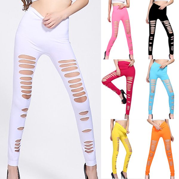 women pants white korean version of leggings, hole slimming leggings trousers female ankle-length length pants, Black
women pants white korean version of leggings, hole slimming leggings trousers female ankle-length length pants, Black