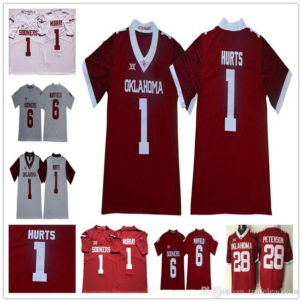 mens youth 1 jalen hurts kyler murray 6 baker mayfield perine bradford brian bosworth kids oklahoma sooners ncaa college football jerseys, Black
mens youth 1 jalen hurts kyler murray 6 baker mayfield perine bradford brian bosworth kids oklahoma sooners ncaa college football jerseys, Black