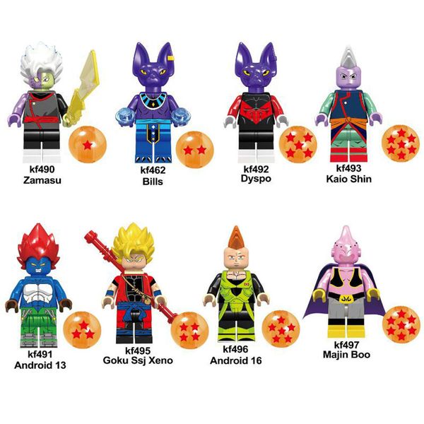 Dragon Ball Z Kaio Sgin Goku Ssj Xeno Zamasu Android 16 Majin Boo Dyspo Android 13 Bills Mini Action Figure Toy Building Block Bricks
Dragon Ball Z Kaio Sgin Goku Ssj Xeno Zamasu Android 16 Majin Boo Dyspo Android 13 Bills Mini Action Figure Toy Building Block Bricks