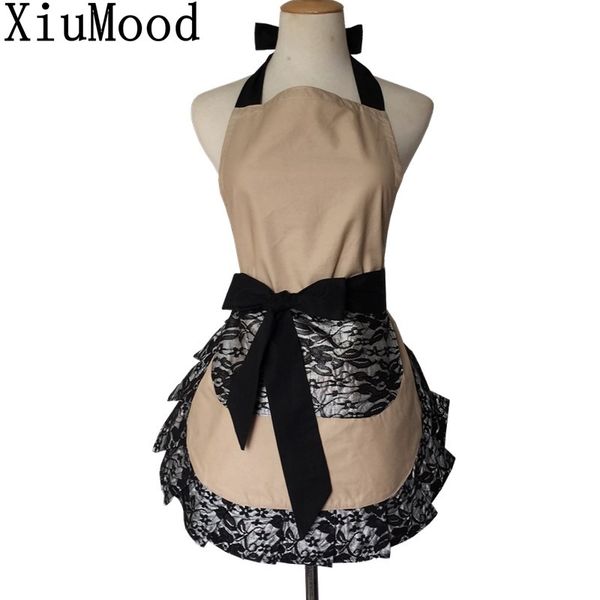 xiumood cotton apron with black big lace pocket home kitchen cooking baking restaurant manicure cafe waiter aprons for woman
xiumood cotton apron with black big lace pocket home kitchen cooking baking restaurant manicure cafe waiter aprons for woman
