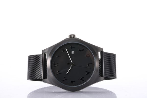 full black steel watches date functions quartz movement japanese luxury man, Slivery;brown
full black steel watches date functions quartz movement japanese luxury man, Slivery;brown