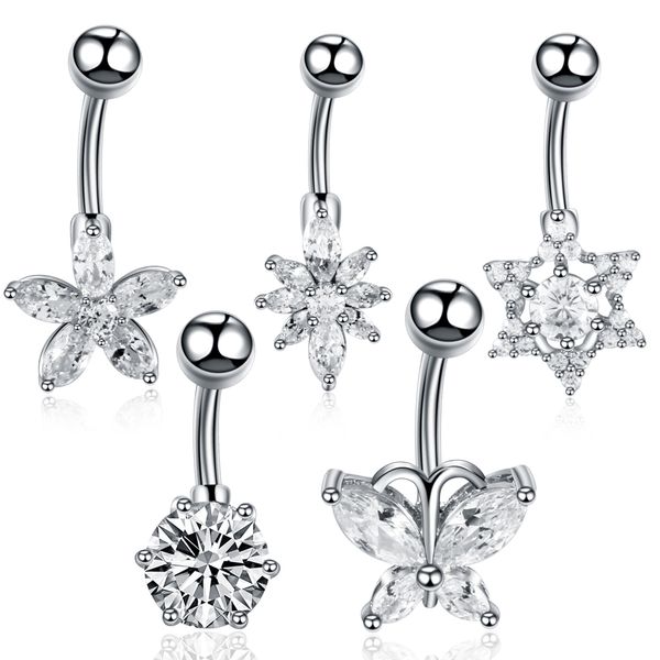 316l surgical steel crystal zircon silver butterfly star round shape belly button rings navel piercing for jewelry 14g, Slivery;golden
316l surgical steel crystal zircon silver butterfly star round shape belly button rings navel piercing for jewelry 14g, Slivery;golden