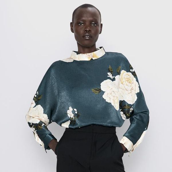 agong loose stand collar tshirts women fashion floral printed women elegant buttons long sleeve tees female ladies ko, White
agong loose stand collar tshirts women fashion floral printed women elegant buttons long sleeve tees female ladies ko, White