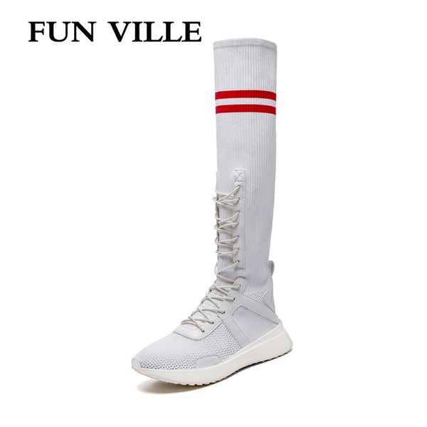 fun ville 2018 new fashion women knee high boots air mesh summer autumn boots round toe slip on women flats shoes big size 34-42, Black
fun ville 2018 new fashion women knee high boots air mesh summer autumn boots round toe slip on women flats shoes big size 34-42, Black
