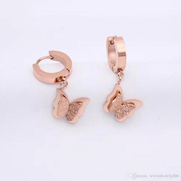 pretty fine rose gold titanium steel shiny double butterfly earrings jewellery women girls gift gift case, Silver 
pretty fine rose gold titanium steel shiny double butterfly earrings jewellery women girls gift gift case, Silver