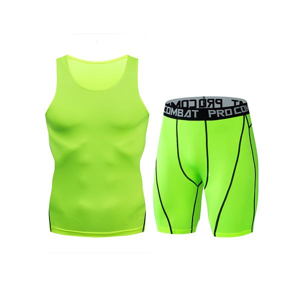 2019 compression fitness tights running quick-drying sleeveless t-shirt + shorts fitness suit men's sports shirt t-shirt, Gray 
2019 compression fitness tights running quick-drying sleeveless t-shirt + shorts fitness suit men's sports shirt t-shirt, Gray