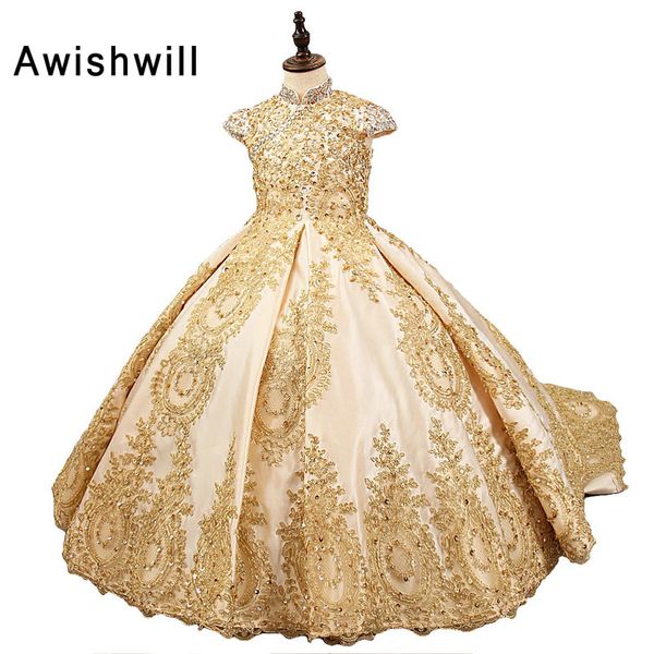 2019 royal flower girl dress for weddings satin lace beaded ball gown girl party communion dress pageant gown gold color, Red;yellow
2019 royal flower girl dress for weddings satin lace beaded ball gown girl party communion dress pageant gown gold color, Red;yellow