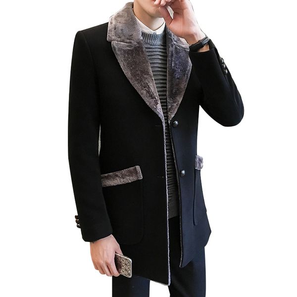 fur collar wool blend winter slim fit men manteau homme mid-long black grey mens trench coat blue 4xl 5xl
fur collar wool blend winter slim fit men manteau homme mid-long black grey mens trench coat blue 4xl 5xl