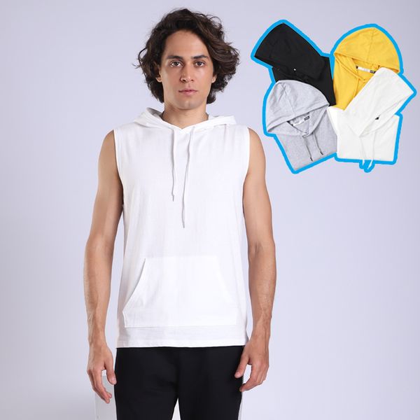 men' clothing 2020 spring and summer new korean version of the large size waistcoat hooded sleeveless casual sports vest men, White;black
men' clothing 2020 spring and summer new korean version of the large size waistcoat hooded sleeveless casual sports vest men, White;black