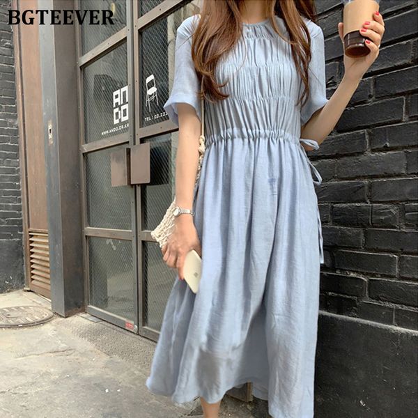 bgteever elegant ruched lace up women a-line dress summer casual short sleeve female dress 2020 blue midi party vestidos femme, Black;gray
bgteever elegant ruched lace up women a-line dress summer casual short sleeve female dress 2020 blue midi party vestidos femme, Black;gray