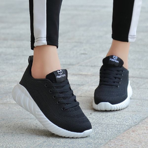 Black Sport Shoes Women Fly Woven Breathable Mesh Sneakers Lace-up Light Running Shoes Antislip Walking Shoes Trainers
Black Sport Shoes Women Fly Woven Breathable Mesh Sneakers Lace-up Light Running Shoes Antislip Walking Shoes Trainers