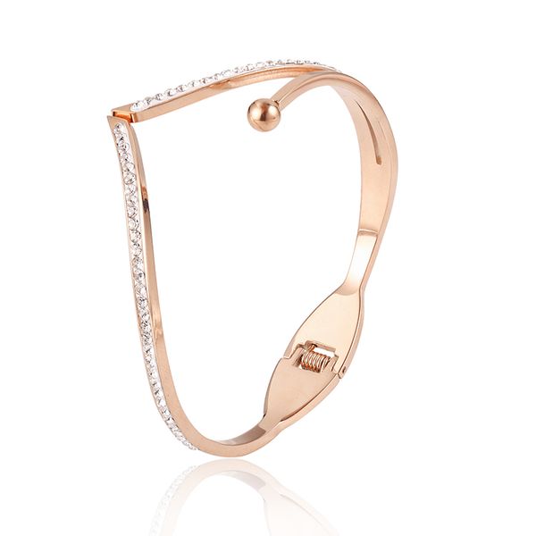 2020 new design stainless steel rose gold bracelet for women crystals bangle gift fashion jewelry, Black
2020 new design stainless steel rose gold bracelet for women crystals bangle gift fashion jewelry, Black