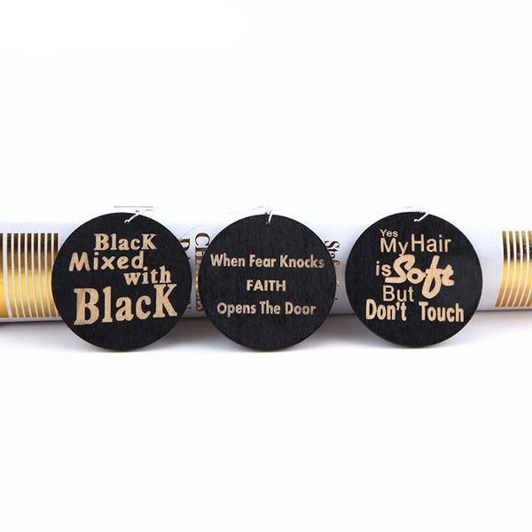 new round wooden earrings printing letters wood earring dangle black styles charm pendant ear hook eardrop women designer jewelry gifts, Silver
new round wooden earrings printing letters wood earring dangle black styles charm pendant ear hook eardrop women designer jewelry gifts, Silver