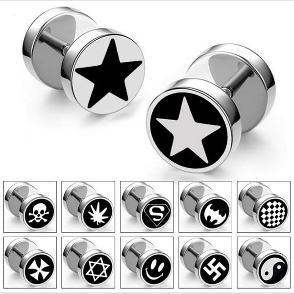 titanium steel barbell men stud earrings fashion jewelry black street anti allergic dumbbell hip hop earings for teen girls, Golden;silver
titanium steel barbell men stud earrings fashion jewelry black street anti allergic dumbbell hip hop earings for teen girls, Golden;silver