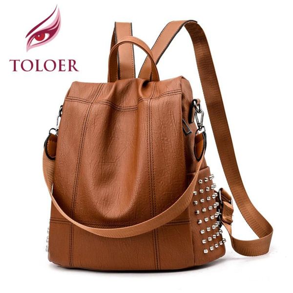 toloer fashion brand women's pu leather anti-theft backpack retro ladies shoulder bags teenager girls school bags
toloer fashion brand women's pu leather anti-theft backpack retro ladies shoulder bags teenager girls school bags