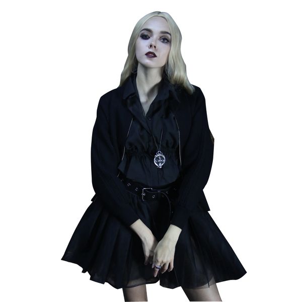 punk women's rivet jacket casual golden wings embroidered jacket wind black baseball short sweater coat, Black;brown
punk women's rivet jacket casual golden wings embroidered jacket wind black baseball short sweater coat, Black;brown