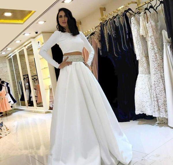 2019 Newest White 2 Piece Evening Dress Plus Size A Line with Sparkly Sash Prom Dress Long Sleeves Formal Wear Prom Party Gown Custom Made
2019 Newest White 2 Piece Evening Dress Plus Size A Line with Sparkly Sash Prom Dress Long Sleeves Formal Wear Prom Party Gown Custom Made