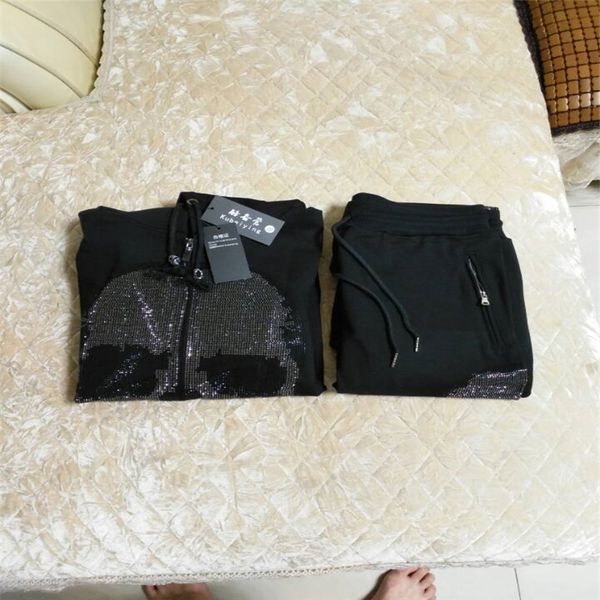 new men's casual tracksuit british stylish cotton sports suit ing, Gray 
new men's casual tracksuit british stylish cotton sports suit ing, Gray