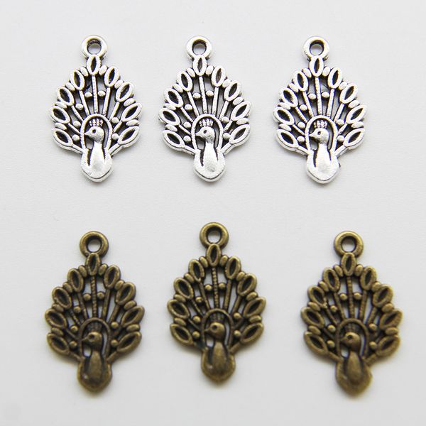 200pcs/lot peacock alloy charm pendant retro jewelry diy keychain ancient silver pendant for bracelet earrings 19*12mm, Bronze;silver
200pcs/lot peacock alloy charm pendant retro jewelry diy keychain ancient silver pendant for bracelet earrings 19*12mm, Bronze;silver
