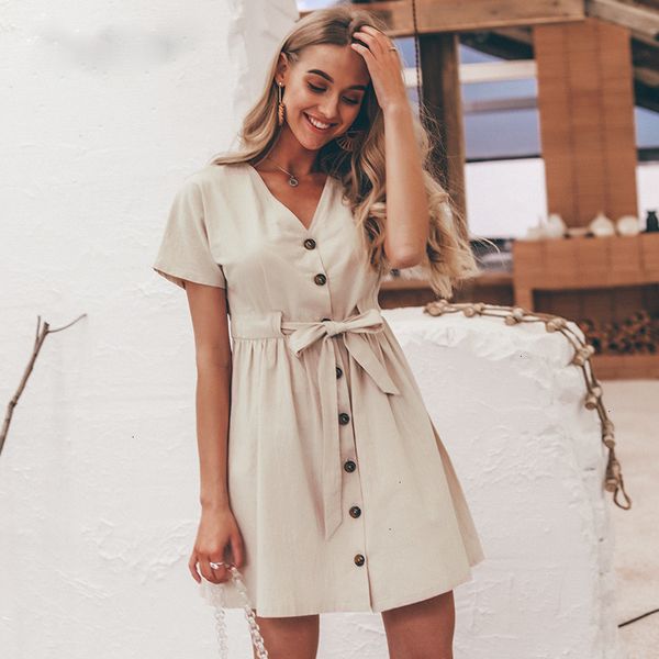 designer dresses womens clothing vintage button women dress v neck cotton linen short summer dresses casual vestidos 2019 festa, Black;gray
designer dresses womens clothing vintage button women dress v neck cotton linen short summer dresses casual vestidos 2019 festa, Black;gray