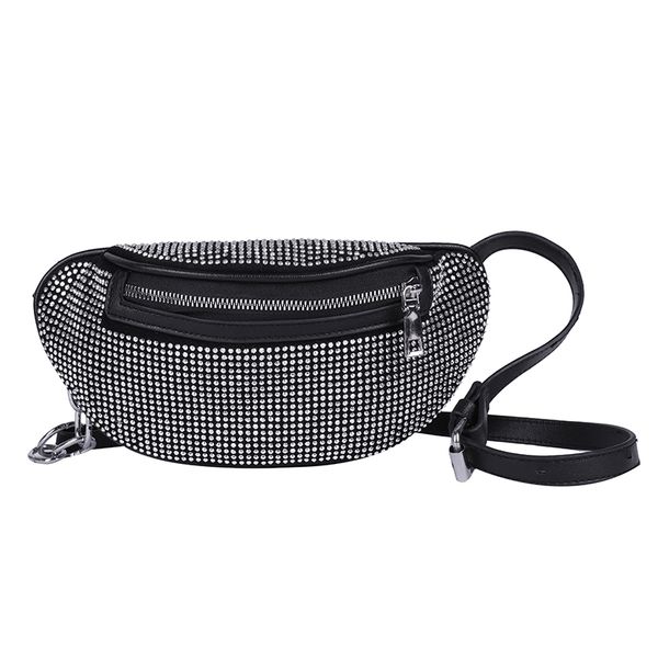 new women diamond-encrusted waist pack adjustable dumpling shaped waist bag 2020 female fashion zipper fanny pack
new women diamond-encrusted waist pack adjustable dumpling shaped waist bag 2020 female fashion zipper fanny pack