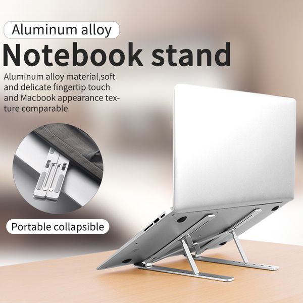 aluminum alloy adjustable lapstand folding portable for notebook macbook computer bracket lifting cooling holder non-slip 
aluminum alloy adjustable lapstand folding portable for notebook macbook computer bracket lifting cooling holder non-slip