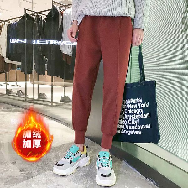 men's thickening cotton casual pants in warm sports pants trousers active elastic hip hop slim fit black/red joggers sweatpants
men's thickening cotton casual pants in warm sports pants trousers active elastic hip hop slim fit black/red joggers sweatpants