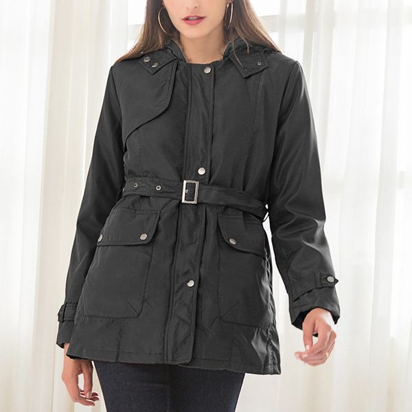 winter parka warm women overcoat casual hooded coat thick zipper pocket long sleeve belt female jacket, Black
winter parka warm women overcoat casual hooded coat thick zipper pocket long sleeve belt female jacket, Black