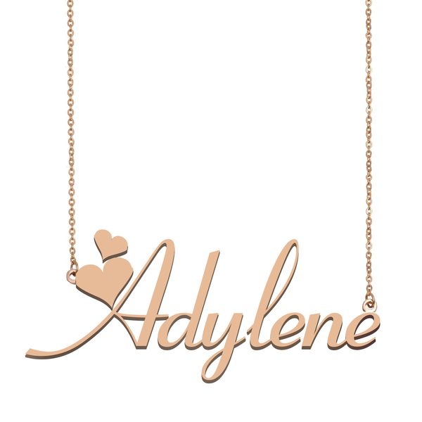Adylene Name Necklace Pendant for Women Girls Birthday Gift Custom Nameplate Children Best Friends Jewelry 18k Gold Plated Stainless Steel, Silver
Adylene Name Necklace Pendant for Women Girls Birthday Gift Custom Nameplate Children Best Friends Jewelry 18k Gold Plated Stainless Steel, Silver