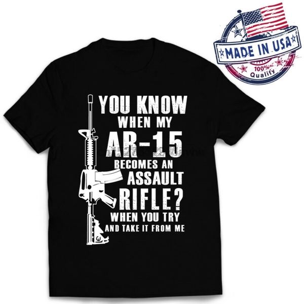 ar-15 assault riffle t-shirt 2nd second amendment pro gun rights 3 percenter, White;black
ar-15 assault riffle t-shirt 2nd second amendment pro gun rights 3 percenter, White;black