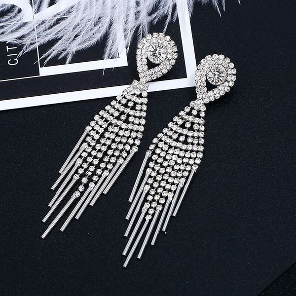 wholesale- wedding dangle earrings for women tassel chandelier earring alloy rhinestone silver fashion engagement wedding jewelry
wholesale- wedding dangle earrings for women tassel chandelier earring alloy rhinestone silver fashion engagement wedding jewelry