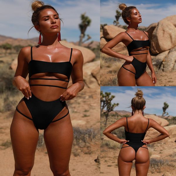 women one piece hollow out bikini high waist swimwear women brazilian biquini solid swimsuit maillot 1 piece bathing suit, White;black
women one piece hollow out bikini high waist swimwear women brazilian biquini solid swimsuit maillot 1 piece bathing suit, White;black