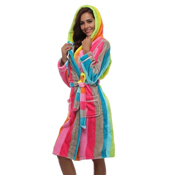women's hooded flannel robe striped printed plush robe knee length luxury sleepwear winter warm terry lightweight bathrobe, Black;red
women's hooded flannel robe striped printed plush robe knee length luxury sleepwear winter warm terry lightweight bathrobe, Black;red