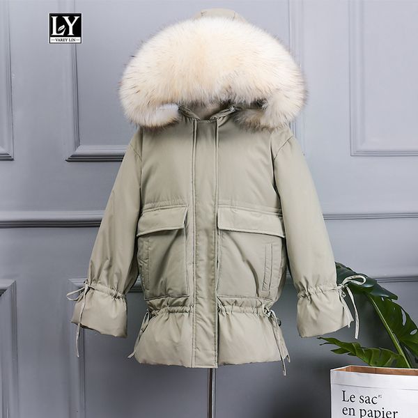 ly varey lin women winter 90% white duck down parkas medium long large raccoon fur collar hooded warm black pink loose outwear
ly varey lin women winter 90% white duck down parkas medium long large raccoon fur collar hooded warm black pink loose outwear